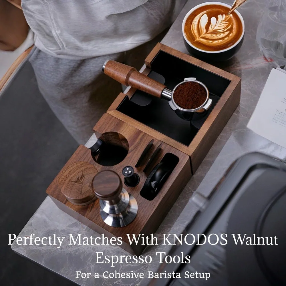 KNODOS‎ 54mm Bottomless Portafilter Walnut Handle Breville Barista Express Pro